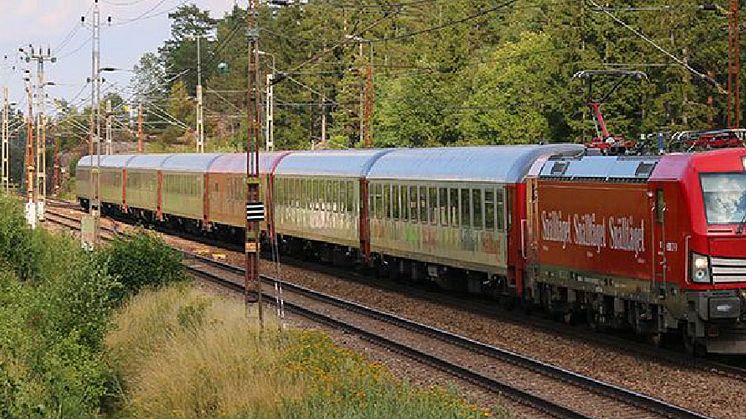 Snälltåget åker hela vägen från Malmö till Östersund i sommar