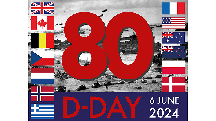 Logo of the D Day 80 commemorations - 6 June 2024