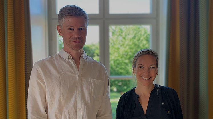 Erik Kjellin, presschef och Michaela Rydén Olsen, kommunikatör