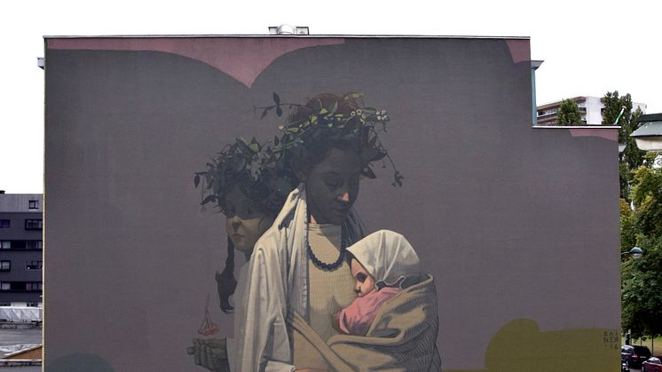 Sainerin teos "Mother" Brysselissä, Belgiassa (2016).