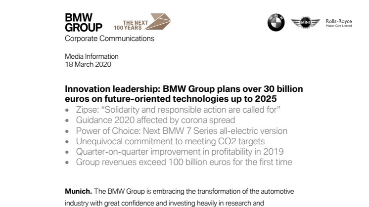AAPC 2020: BMW Group press release