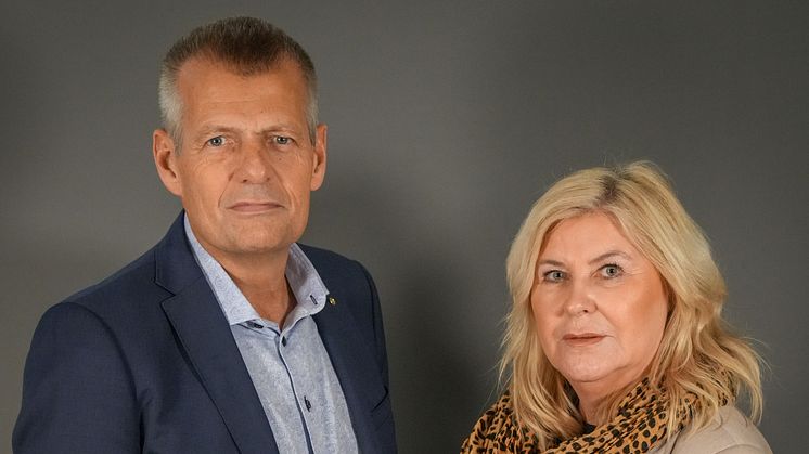 Sveriges Skolledares förbundsordförande Matz Nilsson och Ann-Charlotte Gavelin Rydman