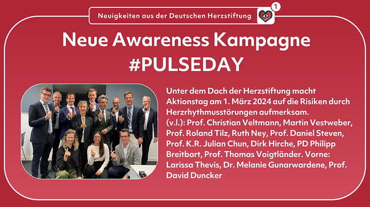  Das #PULSEDAY-Komitee  - Neue Awareness Kampagne zu Herzrhythmusstörungen 
