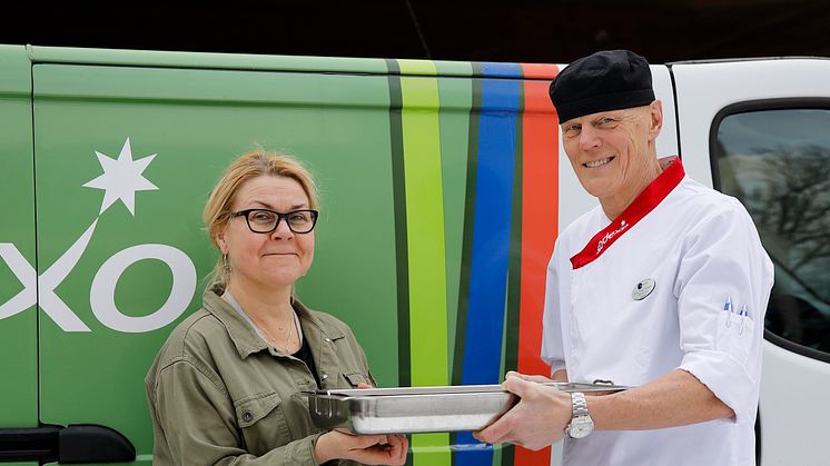 Carola Matilainen, Mikaelsgården och Göran Pändel Berggren, Sodexo. Fotograf: Per Erik Berglund