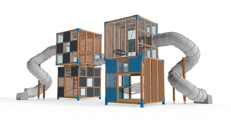 Cubic från Lappset - en lekplats som byggs på höjden
