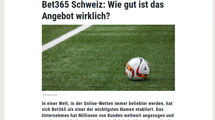 Bet365 schweiz