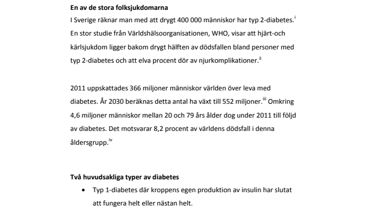 Fakta om diabetes