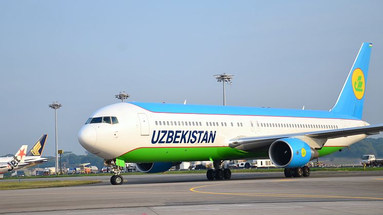 Changi Airport welcomes the arrival of Uzbekistan Airways