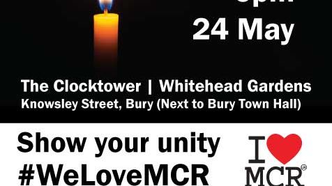 Tonight’s vigil at Whitehead Gardens, Bury