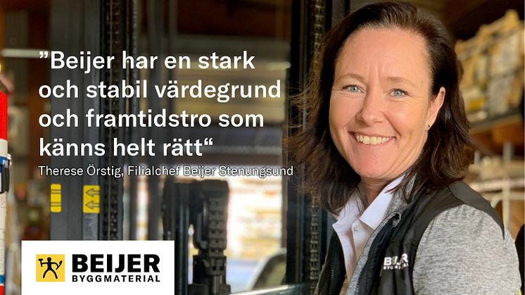 ​Nu gör Therese sidbyte – ska driva Beijer Byggmaterial på hemmaplan