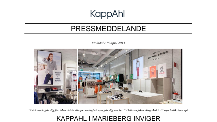 KappAhl i Marieberg inviger nytt butikskoncept 