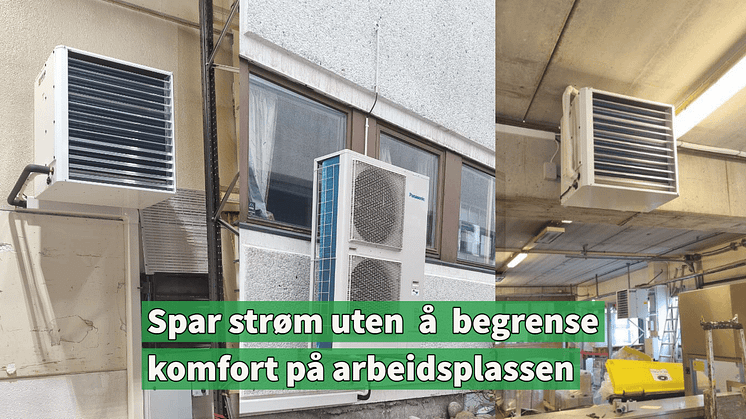 Atdx industrivarmepumpe gir kraftig redusert strømforbruk, og formidabel økning i komfort på arbeidsplassen. 