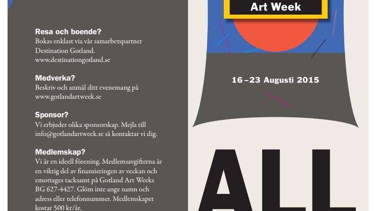 Gotland Art Week - flyer