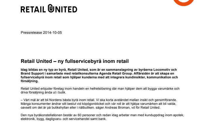 Retail United – ny fullservicebyrå inom retail