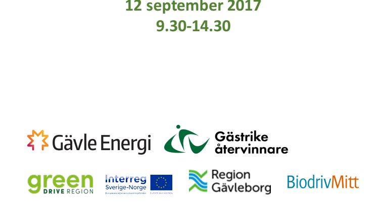 Program och inbjudan till invigningen av biogasanläggningen den 12 september 2017