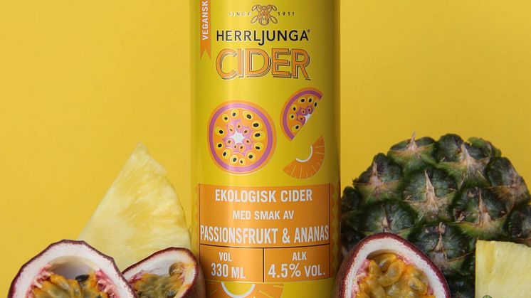 Herrljunga Cider Passionsfrukt & Ananas - fruktig nyhet på Systembolaget!
