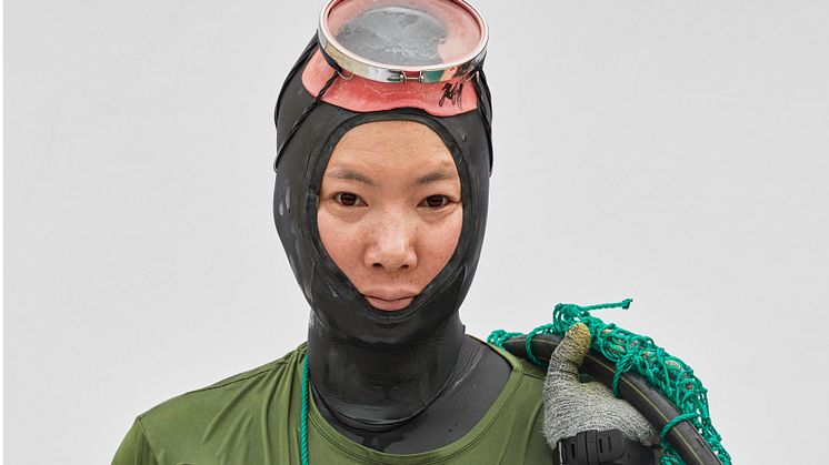 (photo_ Hyung S. Kim) The haenyeo women free dive after animals and plants and live in close union with the sea. 