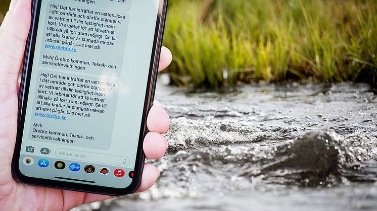 Så här nås fler av sms vid läcka eller annan vattenstörning 