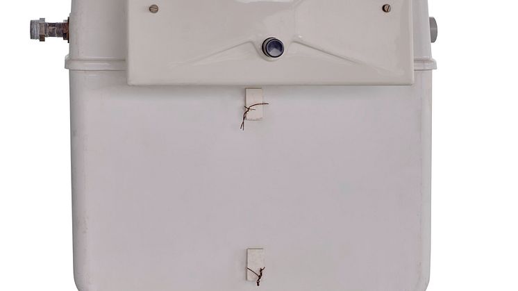 First Geberit concealed cistern and first actuator plate   1964 (HISTORY 150YoT)_Original