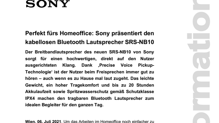 Tragbarer Bluetooth Lautsprecher SRS-NB10_Pressemitteilung Sony.pdf