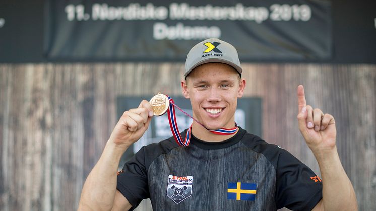 Ferry Svan är ny nordisk mästare i Timbersports. Foto: STIHL TIMBERSPORTS®.