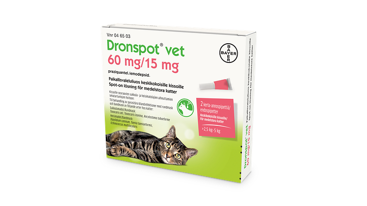 Dronspot® vet – nu lanseras en enkel, receptfri avmaskningsmetod för  katt 