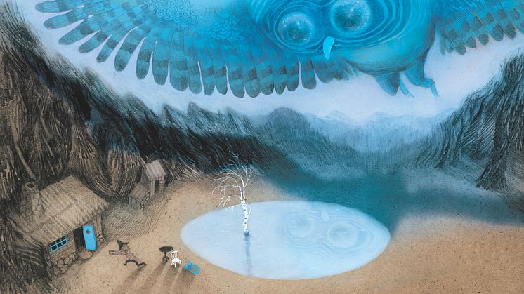 Illustration ur boken "Blå ugglan" av Lotta Geffenblad (2023). Bild: Lotta Geffenblad