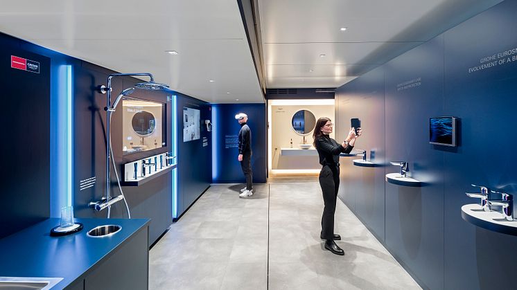 Bilde fra GROHE X-Trucken som blir en del av årets stand på VVS-dagene. Her vil du få flere interaktive opplevelser med GROHE produkter gjennom blant annet VR og AR teknologi.