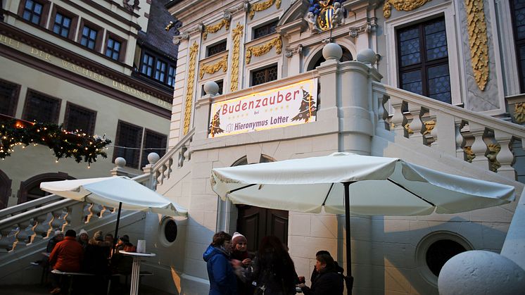 Leipziger Weihnachtsmarkt - Lotterbude vor der Alten Börse