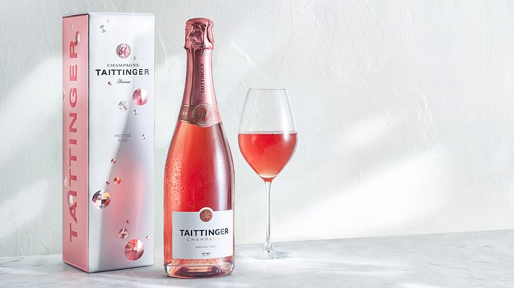 Champagne Taittinger Prestige Rosé i exklusiv presentförpackning