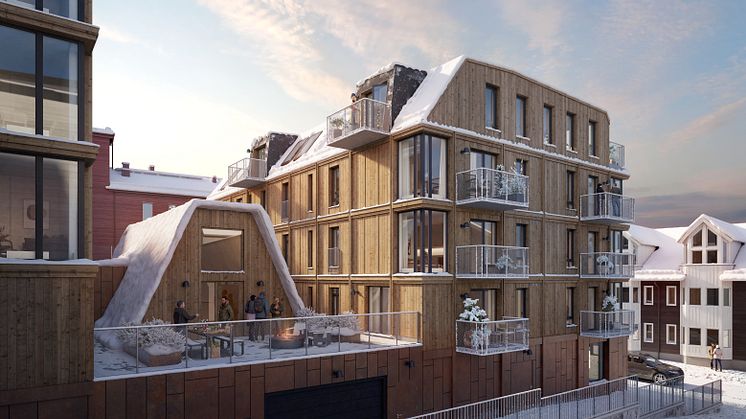 Resona bygger det exklusiva bostadsprojektet Twintip mitt i centrala Åre by.