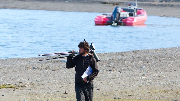 Pierre Blévin at fieldwork