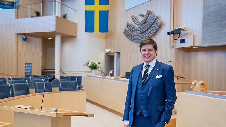 Talman Andreas Norlén Foto: Anders Löwdin/Sveriges riksdag.