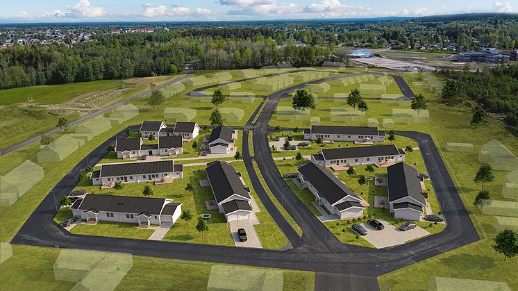 Älvsbyhus nya BRF och uppförande av 10 parhus på Rosenberg i Tidaholm