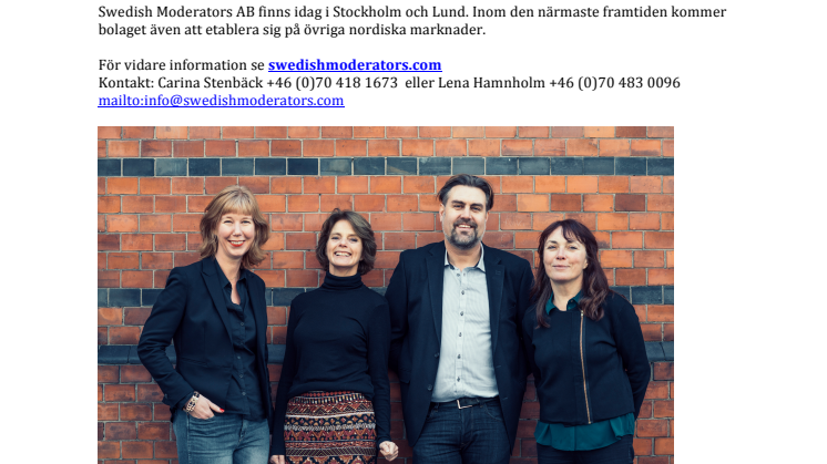 Swedish Moderators - En ny spelare på den internationella research arenan