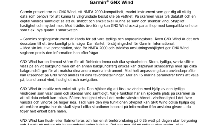 Garmin® GNX Wind