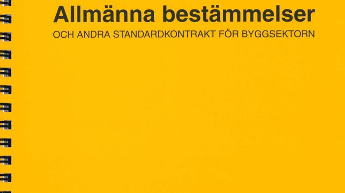 Allmänna bestämmelser och andra standardkontrakt för byggsektorn - ny utgåva