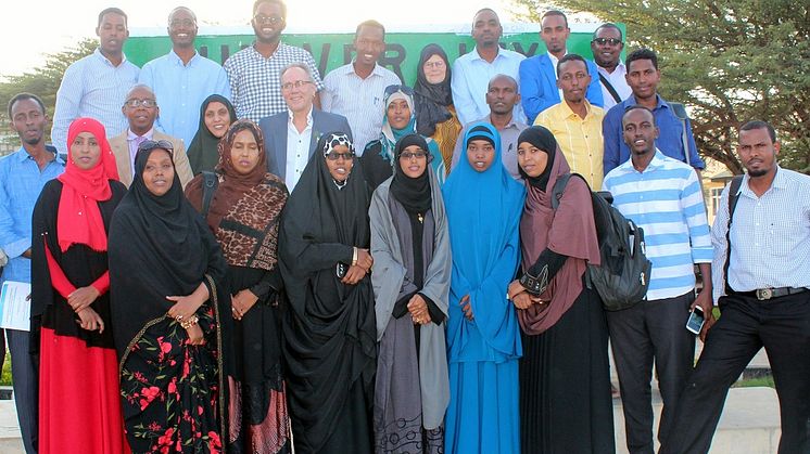 Deltagare i Somali-Swedish Collaboration in Research for Health vid ett kurstillfälle i Hargeisa, Somalia, 2016. Foto: Umeå universitet.
