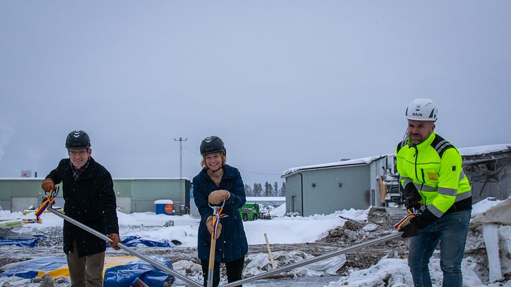 Första spadtaget för Polarbröds nya bageri i Älvsbyn