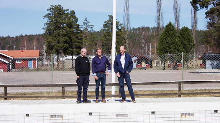 Tord Skifs - Barnens Dag Föreningen Vansbro, Jan Palander - Generalsekreterare Vansbrosimningen och Ulf Nilsson - Barnens Dag Föreningen Vansbro vid Plasket. 