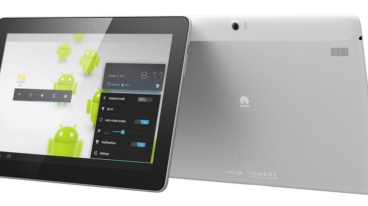 Huawei introducerar världens första 10-tums surfplatta med fyra kärnor - Underhållningsplattan MediaPad 10 FHD är här!