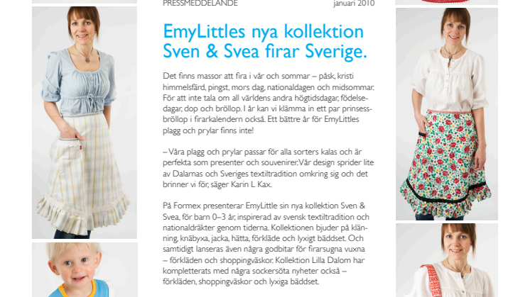 EmyLittles nya kollektion Sven & Svea firar Sverige