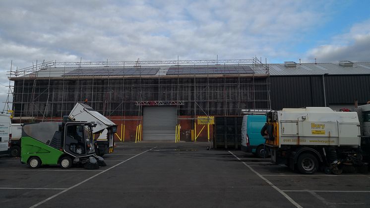 Solar panels installed at Bradley Fold