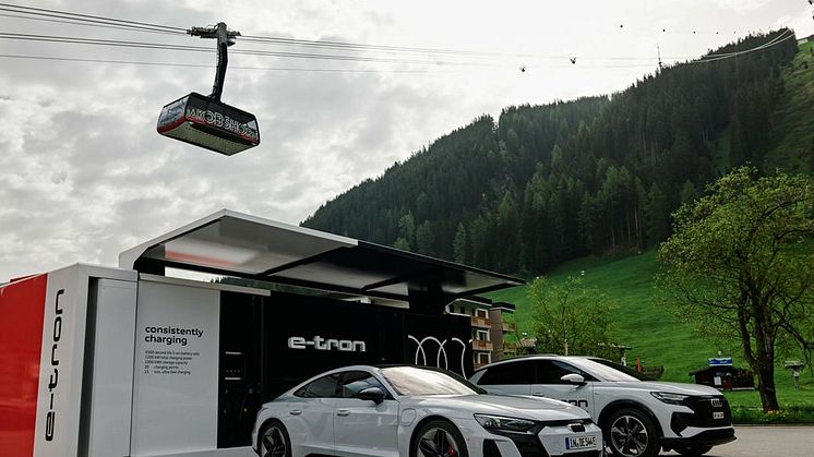 Audi bidrar med elbilar och laddinfrastruktur under World Econcomic Forum i Davos