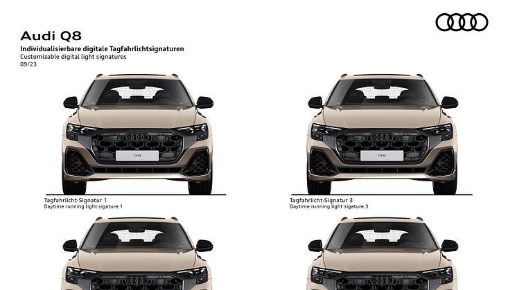 Audi Q8 individuelle digital light signaturer