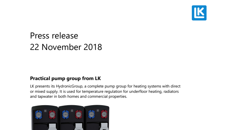 Practical pump group from LK