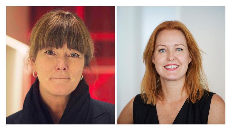 Tina Ekström, vd Nyckeltalsinstitutet och Kajsa Hessel, ordförande Byggcheferna