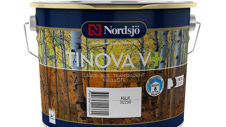 Ny vandfortyndbar transparent træbeskyttelse fra Nordsjö: Patenteret bindemiddel og holdbarhed i op til otte år