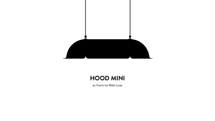 Hood Mini - Ljuskälla och ljudabsorbent i nättare format
