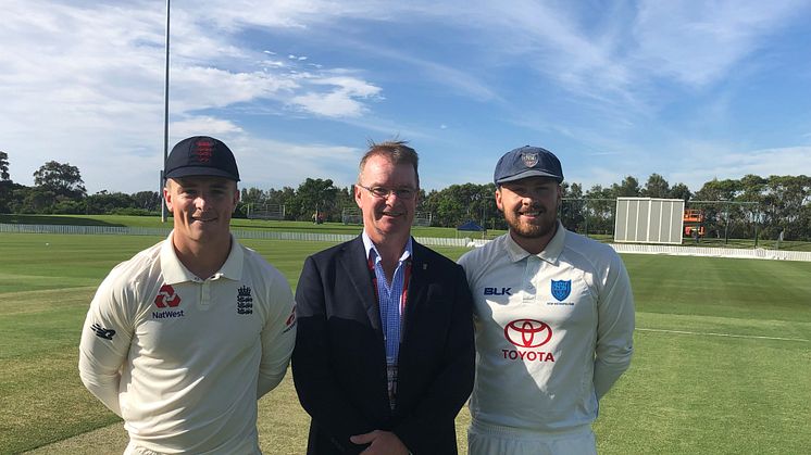 Lions captain Tom Abell with NSW XI skipper Ryan Gibson